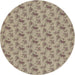 Round Patterned Brown Novelty Rug, pat3904