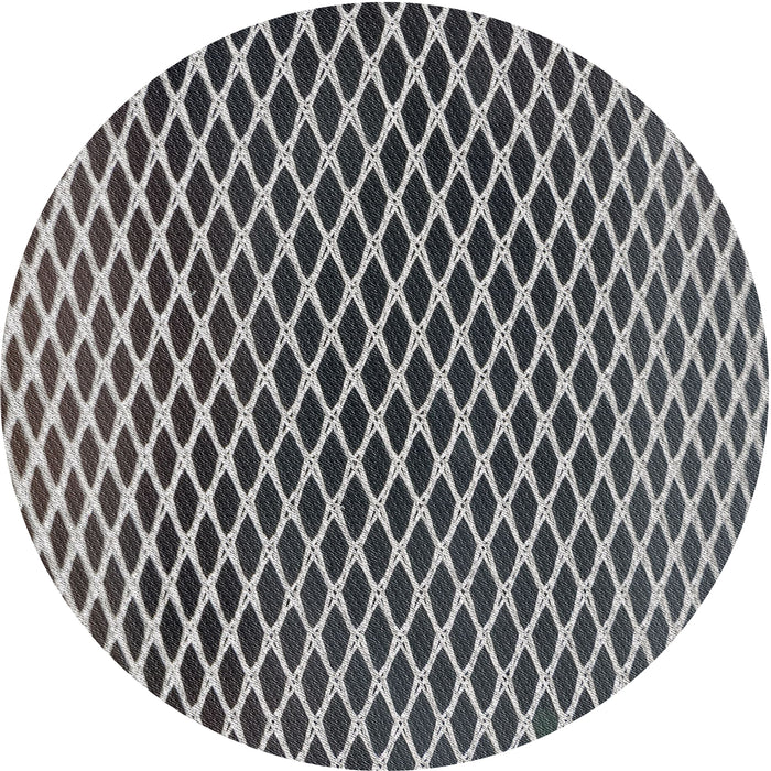 Round Machine Washable Transitional Gunmetal Green Rug, wshpat3908