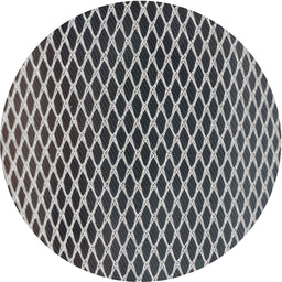 Round Patterned Gunmetal Green Novelty Rug, pat3908