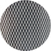 Round Patterned Gunmetal Green Novelty Rug, pat3908