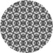 Round Patterned Charcoal Black Novelty Rug, pat3919