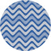 Round Patterned Pastel Blue Novelty Rug, pat3924