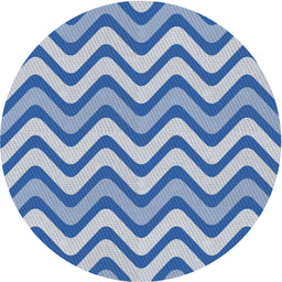 Round Machine Washable Transitional Pastel Blue Rug, wshpat3924