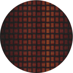 Round Machine Washable Transitional Sepia Brown Rug, wshpat3928
