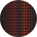 Round Machine Washable Transitional Sepia Brown Rug, wshpat3928