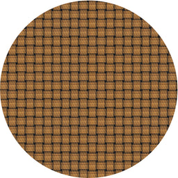 Round Patterned Orange Novelty Rug, pat3930
