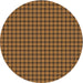 Round Patterned Orange Novelty Rug, pat3930