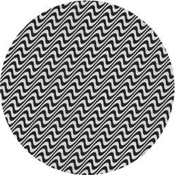Round Patterned Light Gray Novelty Rug, pat3938
