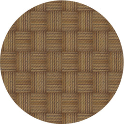 Round Machine Washable Transitional Bronze Brown Rug, wshpat3943