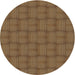 Round Patterned Bronze Brown Novelty Rug, pat3943