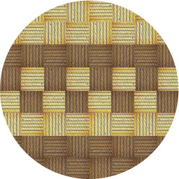 Round Machine Washable Transitional Saddle Brown Rug, wshpat3946