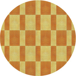 Round Machine Washable Transitional Sedona Brown Rug, wshpat3953