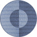 Round Patterned Blue Novelty Rug, pat3960