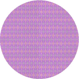 Round Patterned Crimson Purple Novelty Rug, pat3963