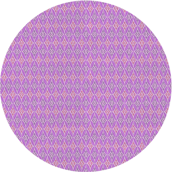 Round Machine Washable Transitional Crimson Purple Rug, wshpat3964