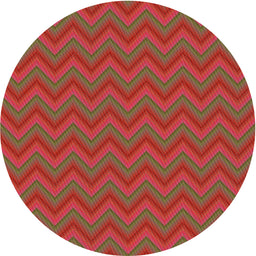 Round Machine Washable Transitional Red Rug, wshpat396