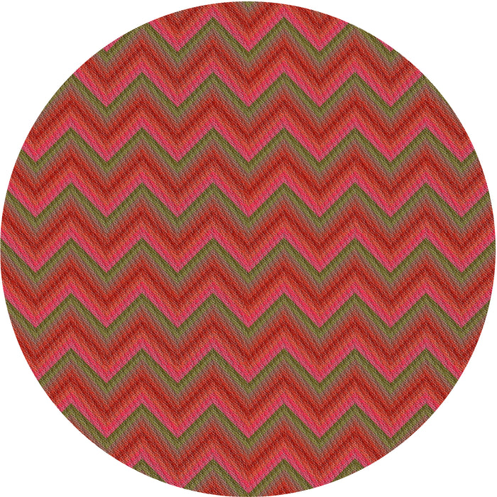 Round Machine Washable Transitional Red Rug, wshpat396