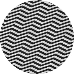 Round Patterned Light Gray Novelty Rug, pat3979