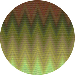 Round Machine Washable Transitional Sepia Brown Rug, wshpat3984