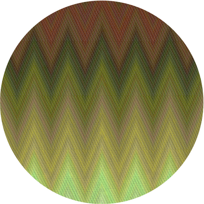 Round Patterned Reddish Brown Novelty Rug, pat3984