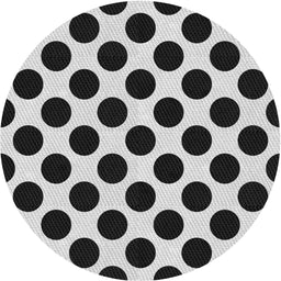 Round Machine Washable Transitional Charcoal Black Rug, wshpat398