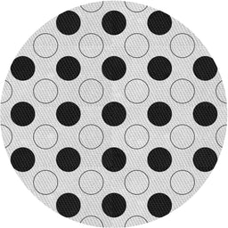 Round Patterned Gray Novelty Rug, pat404