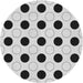 Round Patterned Gray Novelty Rug, pat404