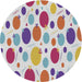 Round Patterned Gray Novelty Rug, pat409