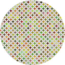 Round Machine Washable Transitional Dark Almond Brown Rug, wshpat415