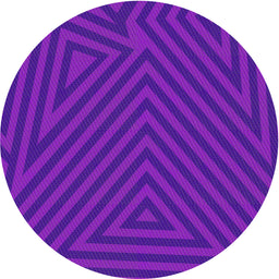 Round Machine Washable Transitional Purple Daffodil Purple Rug, wshpat417