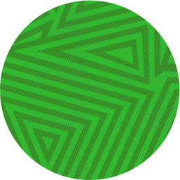 Round Patterned Lime Green Novelty Rug, pat418