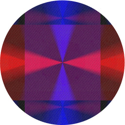Round Patterned Bright Purple Novelty Rug, pat41