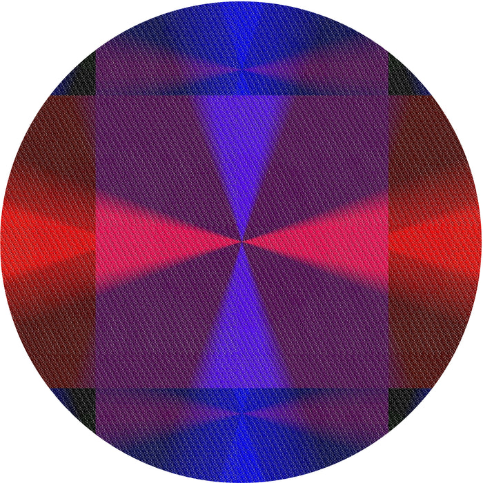 Round Patterned Bright Purple Novelty Rug, pat41