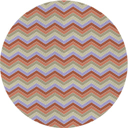 Round Patterned Pale Silver Gray Novelty Rug, pat426