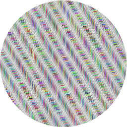 Round Machine Washable Transitional French Lilac Purple Rug, wshpat427