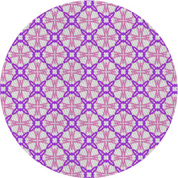 Round Patterned Gray Novelty Rug, pat435