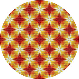 Round Machine Washable Transitional Chrome Gold Yellow Rug, wshpat437