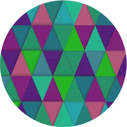 Round Patterned Bright Purple Novelty Rug, pat457