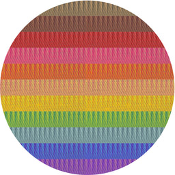 Round Machine Washable Transitional Brown Rug, wshpat45