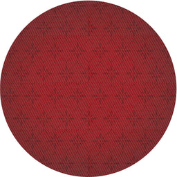 Round Machine Washable Transitional Tomato Red Rug, wshpat461