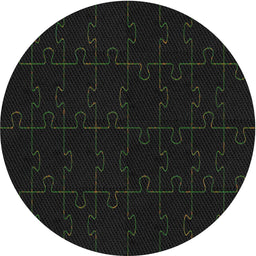Round Patterned Light Black Novelty Rug, pat468