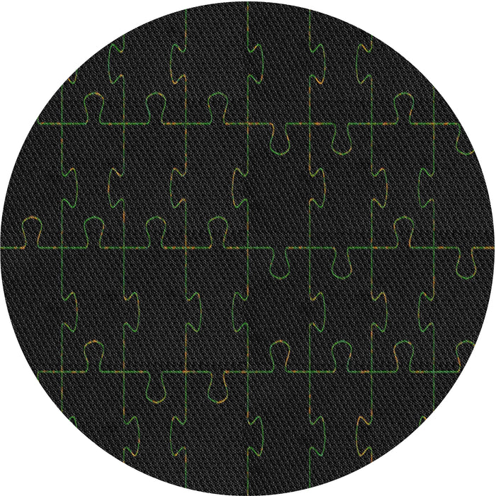 Round Patterned Light Black Novelty Rug, pat468