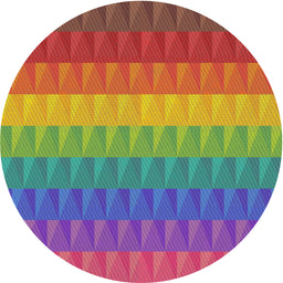 Round Machine Washable Transitional Green Rug, wshpat48