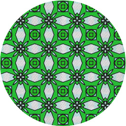 Round Patterned Forest Green Novelty Rug, pat495