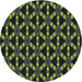 Round Patterned Mid Gray Novelty Rug, pat498