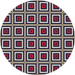 Round Machine Washable Transitional Silver Pink Rug, wshpat501