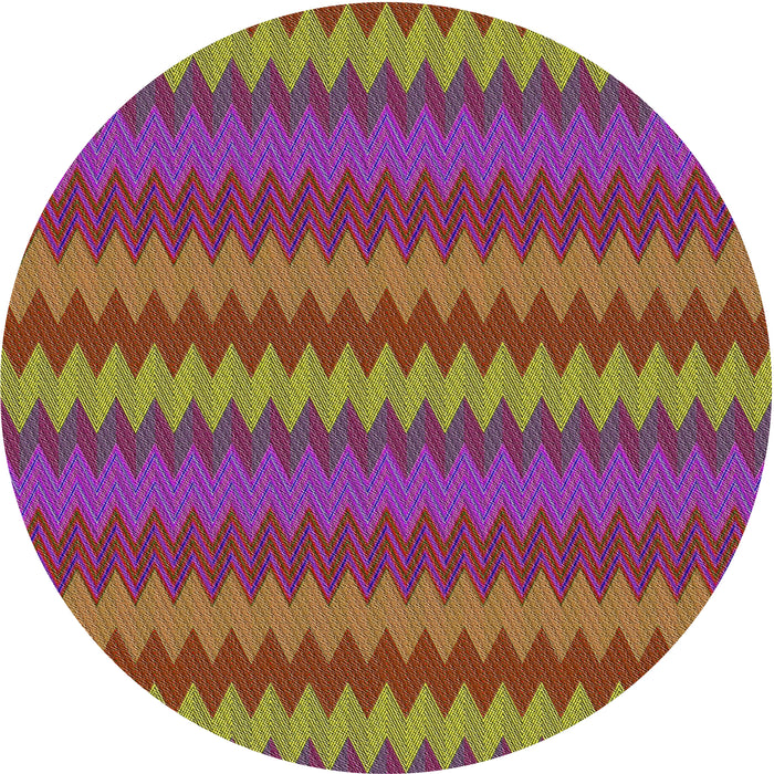 Round Machine Washable Transitional Bronze Brown Rug, wshpat502