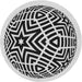 Round Patterned Light Black Novelty Rug, pat507