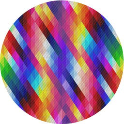 Round Machine Washable Transitional Gunmetal Gray Rug, wshpat50