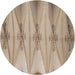 Round Patterned Brown Novelty Rug, pat527